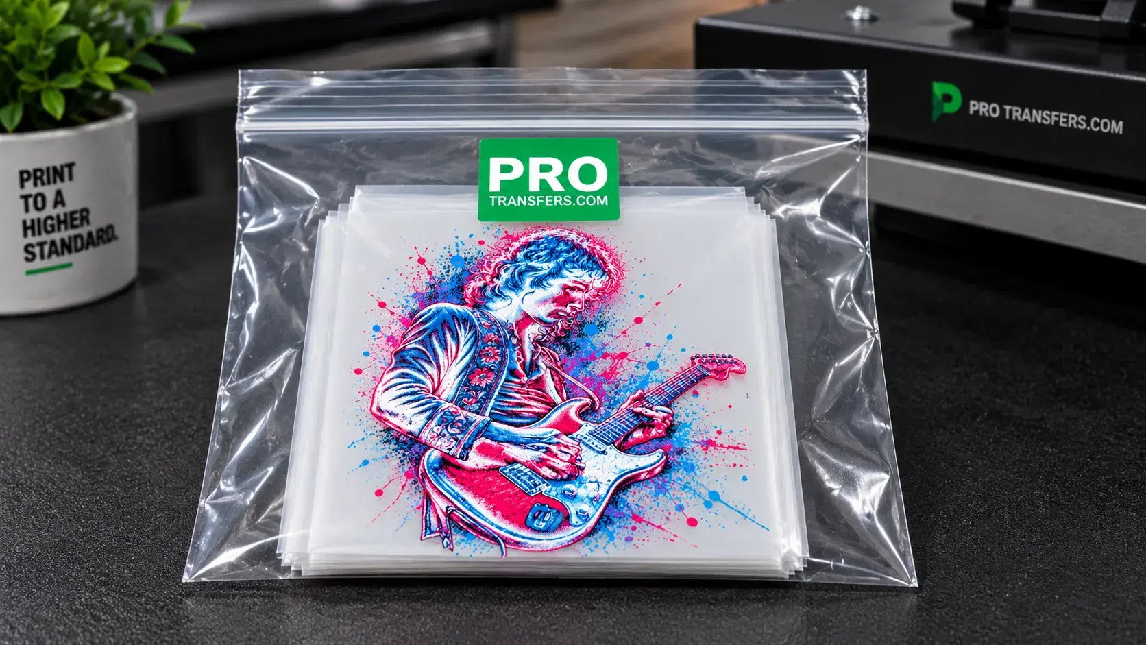 The Pro Transfers sample pack contents laid out flat
